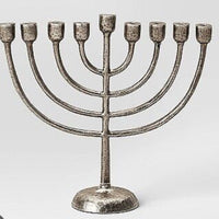 Cast Aluminum Menorah Antique Gold - Threshold
