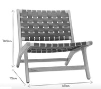 
              Miliboo Bondi Ethnic Wooden Armchair with Braided Straps
            