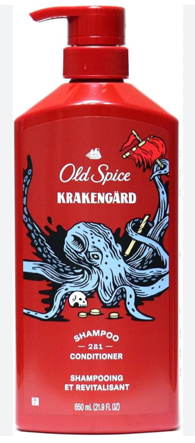 Old Spice Krakengard 2in1 Shampoo and Conditioner for Men, 13.5 fl oz (650mL)