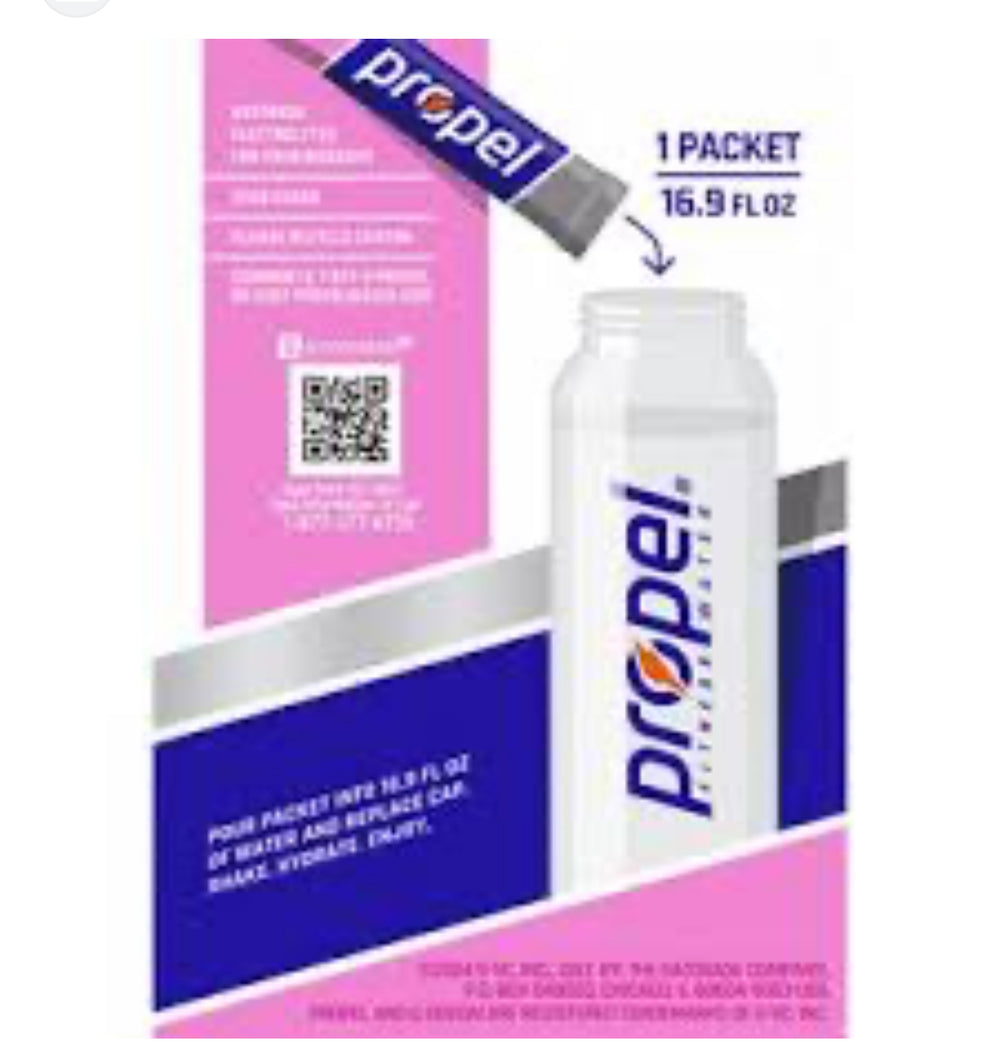Paquets de poudre d'électrolyte Propel, limonade framboise (10 paquets/boîte) DLC: 26 Fév26