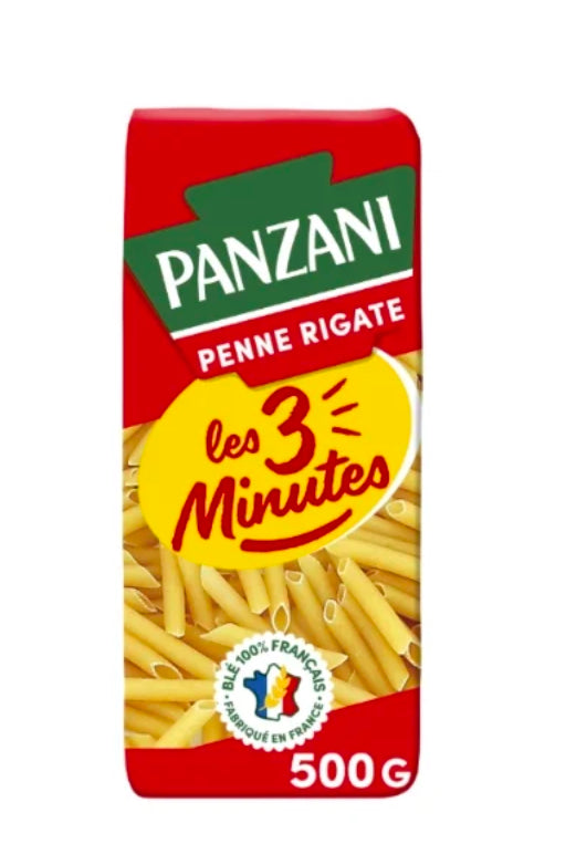 Pâtes penne Les 3 Minutes PANZANI 500g
DLC: Fev26