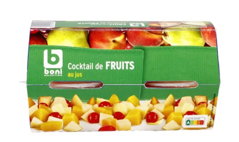 B Cocktail de fruits Jus cup (4x120g) DLC: Juin26