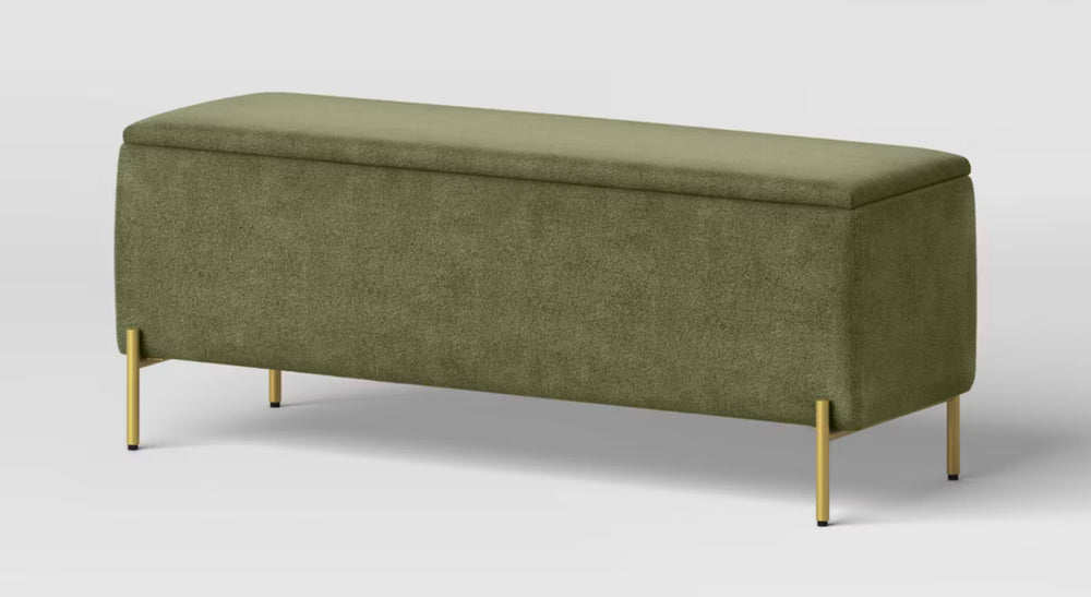 Ivy Upholstered Storage Bench Sage Green (FA) - Threshold