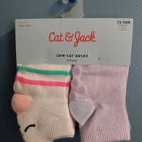 Baby Girls' Dinosaur Low Cut Socks - Cat & Jack 12-24M/ MM