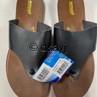 Aerosoft Daffodil Arch Support Black Flip Flops Sandals
