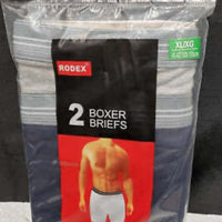 American Fit Boxer 2 Pack Briefs, 100% Cotton Black/Gray