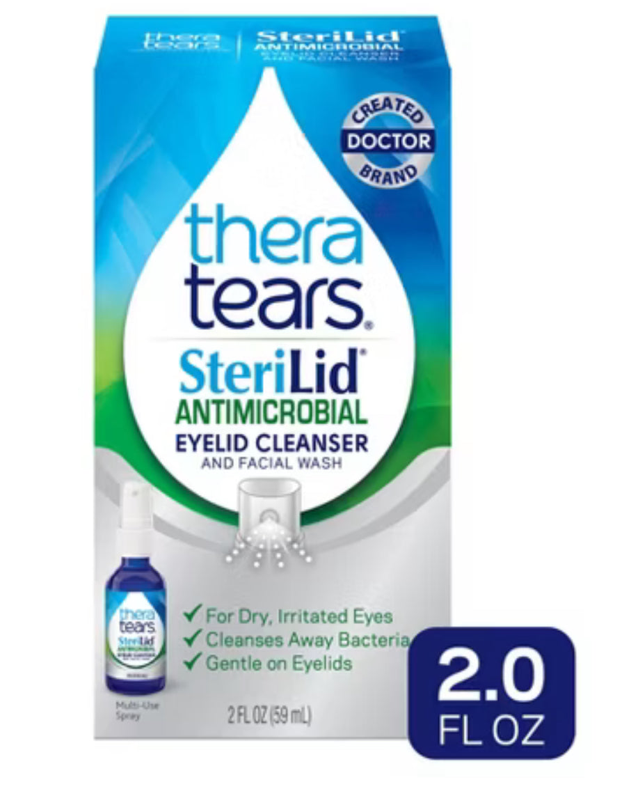 TheraTears Sterilid Antimicrobial Eyelid Cleanser and Facial Wash - 2 fl oz (59.2) DLC: Janv26