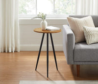 
              Walker Edison Vera Modern Glam Round -Side Table, 16 Inch, Black
            