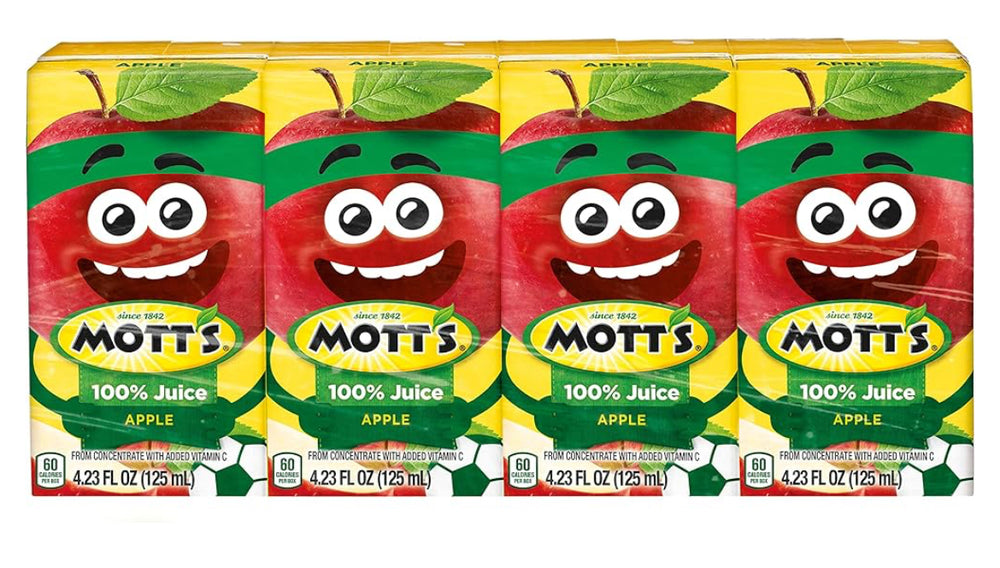Mott's Jus de pomme 100 % original, boîtes de 125 ml (lot de 4) DLC: Fév25