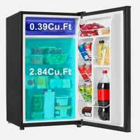 Galanz GLR33MBKE02: 3.3 Cu. Ft. Compact Fridge - Black inclu transfo