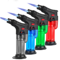 Windproof Gas Lighter Rechargeable Flame Adjustable Kitchen Torch Lighters for