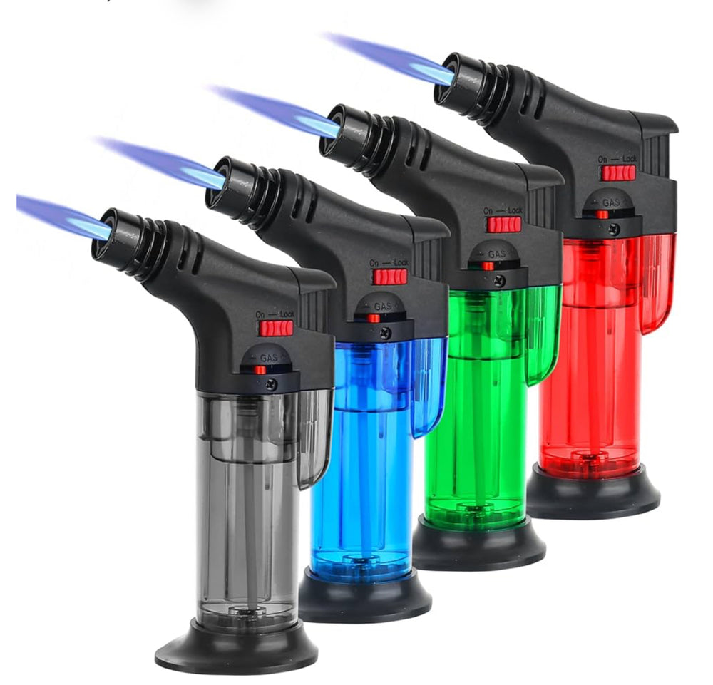 Windproof Gas Lighter Rechargeable Flame Adjustable Kitchen Torch Lighters for