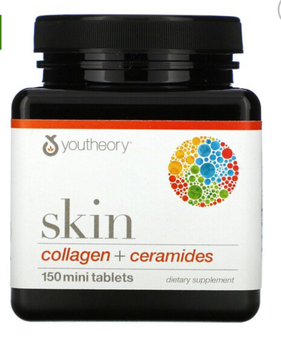 Youtheory Skin Collagen + Ceramides 150 Min Tablets DLC: Mars26
