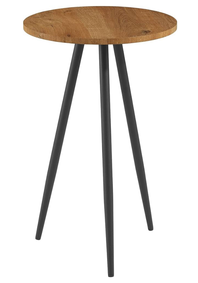 Walker Edison Vera Modern Glam Round -Side Table, 16 Inch, Black