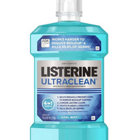 Listerine Ultraclean Oral Care Antiseptic Mouthwash, Everfresh Technology to Help Fight Bad Breath, Gingivitis, Plaque & Tartar, ADA-Accepted Tartar Control Oral Rinse, Cool Mint, 1.5 L