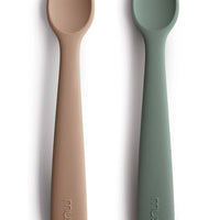 Mushie 2pk Silicone Spoons - Natural/Dried Thyme