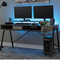 Barolli Gaming Desk Gunmetal - Signature Design by Ashley LPEU845395
