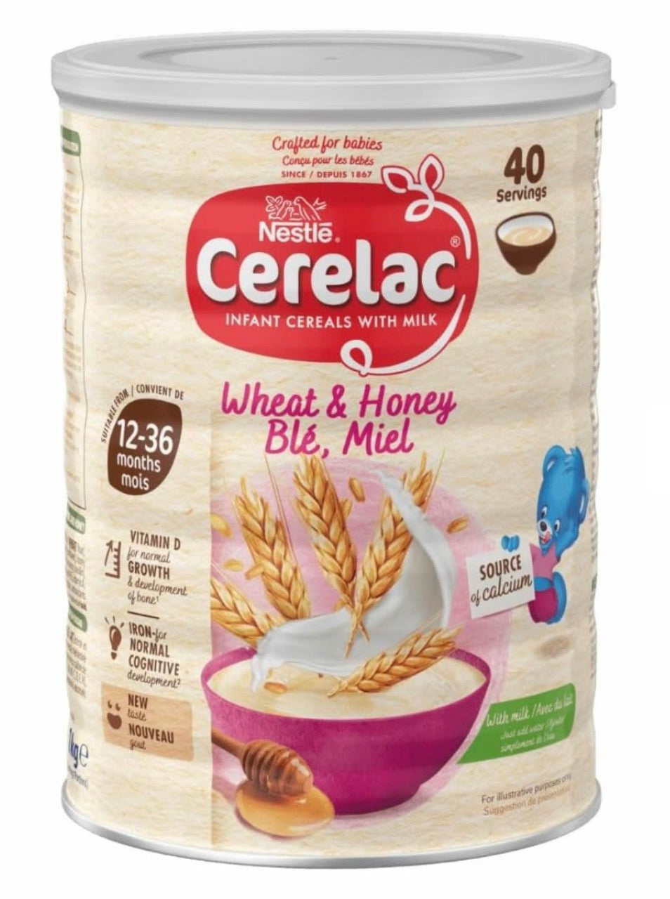 Nestle CERELAC Wheat and Honey with Milk from 12 months (40 servings) (1 kg) DLC: Avri26