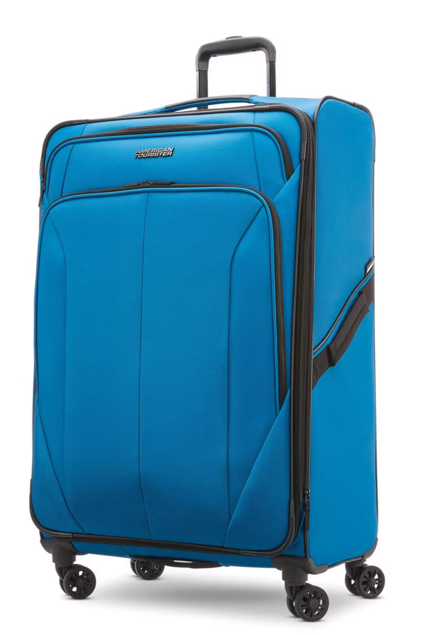 American Tourister Phenom Softside Large Checked Spinner Suitcase - Blue 1 pièce