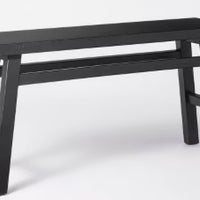 Thatcher Wood Bench Black - Threshold designed with Studio McGee: Entryway Seating, Narrow Profile, Rubberwood Frame LPEU844676
