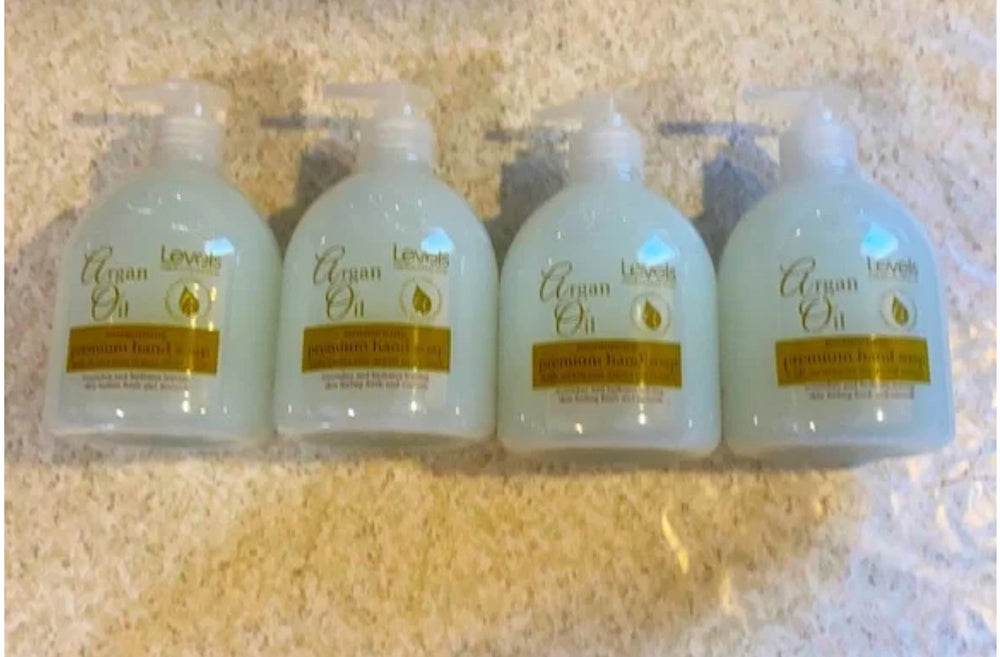 levels argan oil moisturizing premium hand soap 16.9 Oz pump top bottle 500 ml