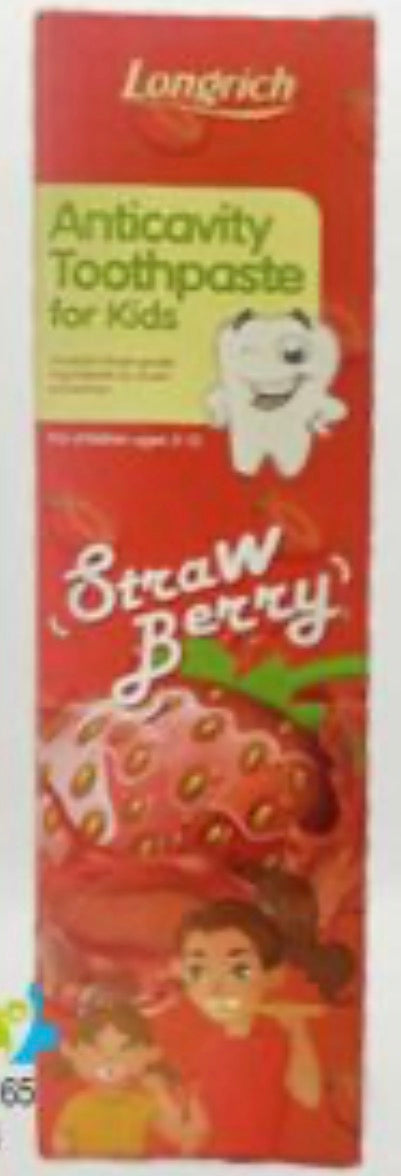 DENTIFRICE ANTICAVITY FRAISE ENFANT 3-12 (60g) LONGRICH DLC: Mai27