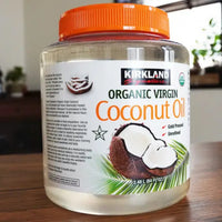 L'huile de noix de coco biologique de Costco est pressée à froid et non raffinée  (2.48 L) DLC: 23 Août25