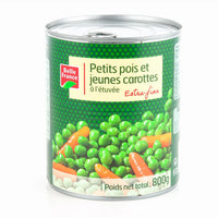 Petits Pois Et Jeunes Carottes Extra Fins 800g - BELLE FRANCE DLC: Juillet27