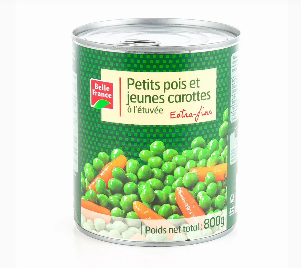 Petits Pois Et Jeunes Carottes Extra Fins 800g - BELLE FRANCE DLC: Juillet27