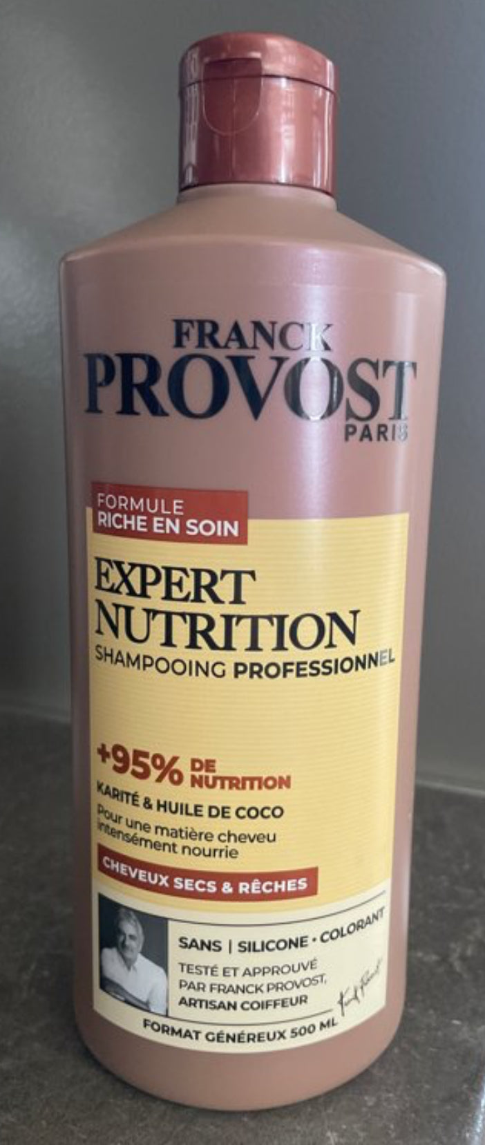 FRANCK PROVOST
Shampoing Cheveux Epais, Secs À Très Secs, Bouclés, Ondulés, Karité & Huile De Coco - 500 ml