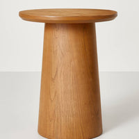 Wooden Round Pedestal Accent Side Table - Hearth & Hand™ with Magnolia