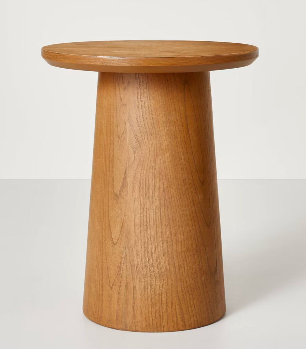Wooden Round Pedestal Accent Side Table - Hearth & Hand™ with Magnolia