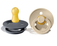 
              Bibs Colour Latex Pacifier - 0-6m - Size 1 - 2pk - Iron/Sand
            