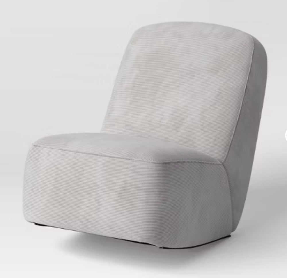 Rocking Lounge Chair Gray - Room Essentials: Upholstered Polyester, Plywood Frame, No Assembly Required LPEU845401
