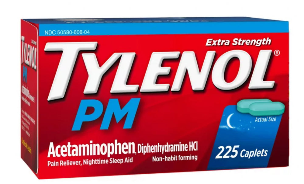 TYLENOL PM CAPLETS - 225/ DLC: 12/2025