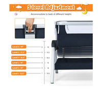 
              Costway Baby Bassinet Bedside Sleeper w/Storage Basket & Wheel for Newborn Navy
            