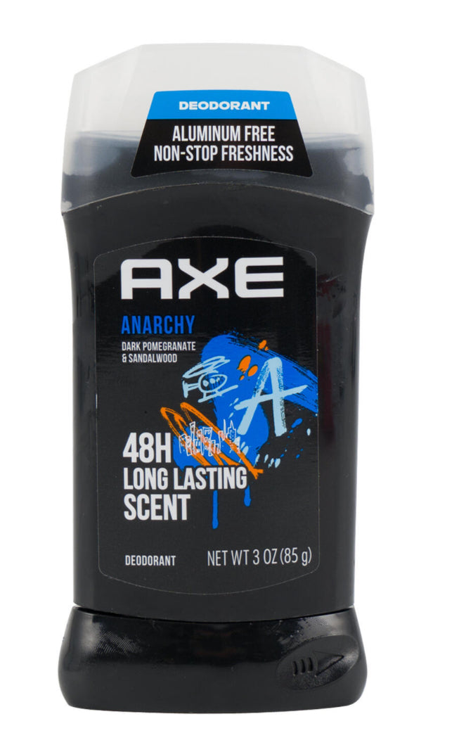 Axe Anarchy Deodorant - 3oz/85g - 48H Long Lasting Scent - Dark Pomegranate & Sandalwood