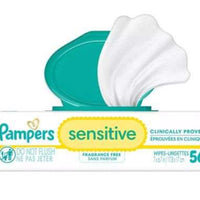 Pampers Sensitive Baby Wipes – 7" x 6.7" 56 Wipes ea.