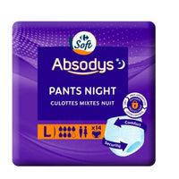 Incontinence
Cutottes Fuites Urinaires Nuit Mixtes Taille L Absodys TENA
le paquet de 14