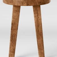 Woodland Tall Carved Wood Table Brown - Threshold
