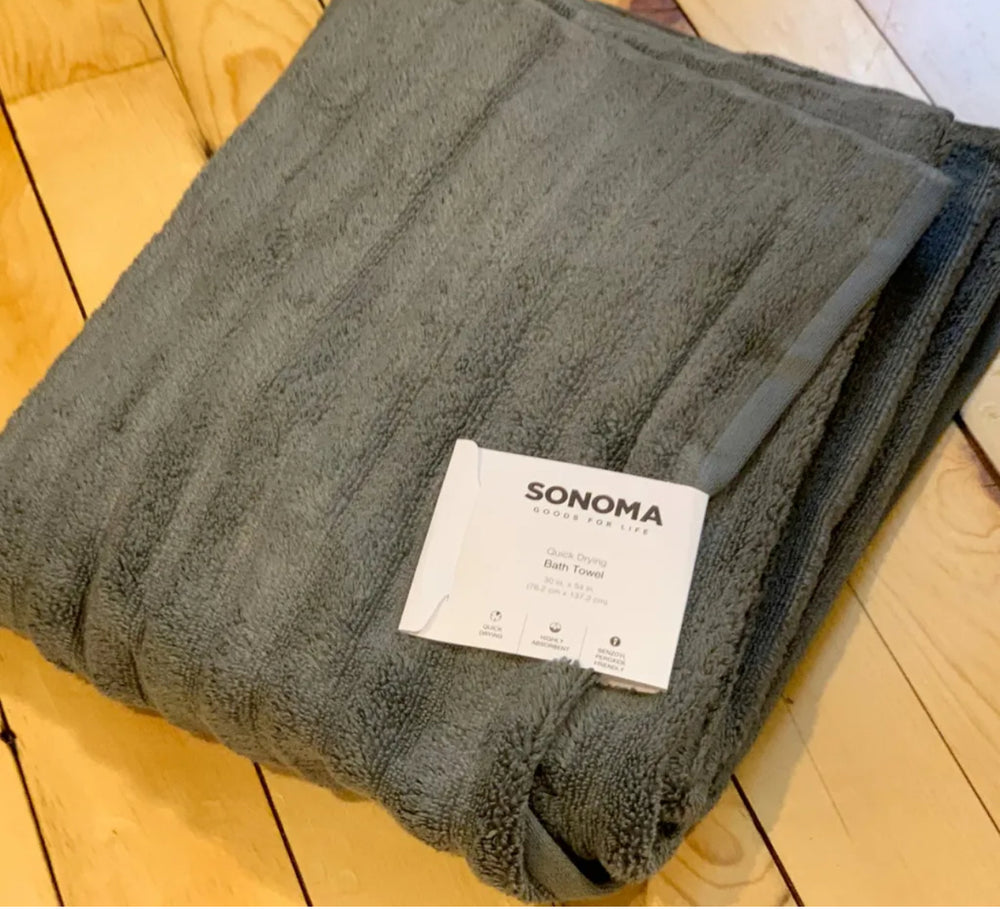 Sonoma Goods For Life® Supersoft Bath Towel, Bath Sheet, Hand Towel or Washcloth - Aqua (BATH TOWEL)