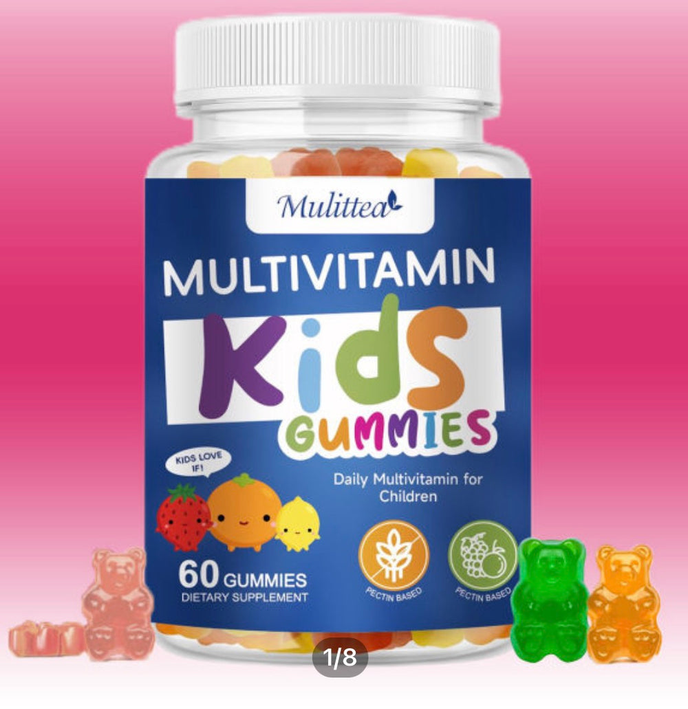 Mulittea Multivitamin Vitamin Gummies for Kids (60 gummies) DLC: Mars27