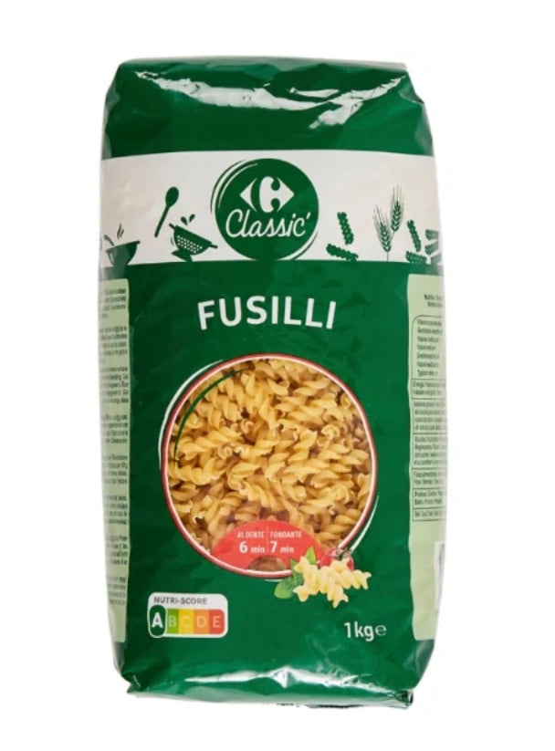 Pâtes fusilli CARREFOUR 1 kg DLC: Mars26
