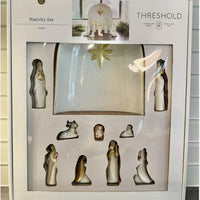 Ceramic Nativity Set Ivory - Threshold