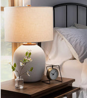 
              Resin Table Lamp (Includes LED Light Bulb) White - Hearth & Hand
            