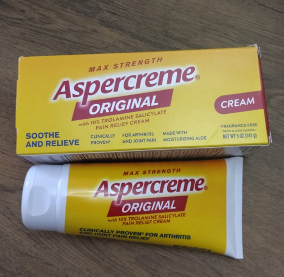 Aspercreme ORIGINAL Max Strength Pain Relief CREAM, 5oz (141g) DLC: Fév25