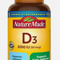 Nature Made D3 2000 IU 50 mcg (90 Softgels) DLC: 12/27