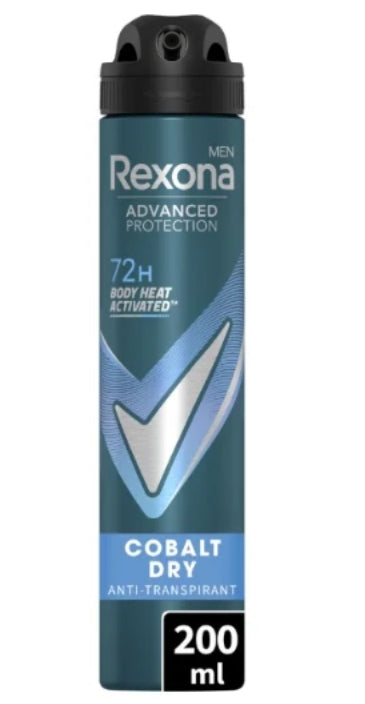 Déodorant spray homme Anti-transpirant Cobalt Dry 72h Advanced Protection REXONA MEn 200mL