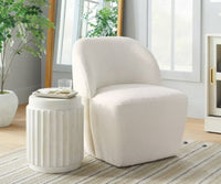
              Pasadena Swivel Accent Chair Cream Boucle - Threshold designed with Studio McGee: Modern Armless, Curved Back LPEU843256
            