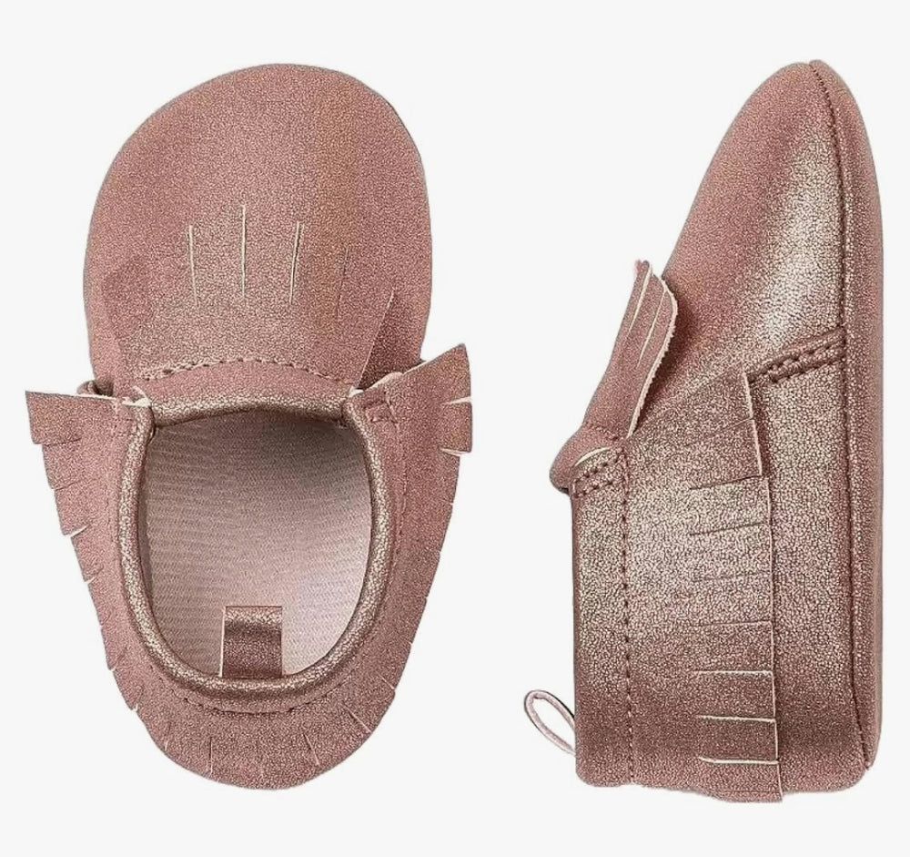Baby Girls' Faux Leather Fringe Shoes - Cat & Jack 3-6M